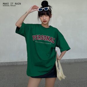 Áo phông Make It Rain Heybig ngắn tay - Personal xanh lá